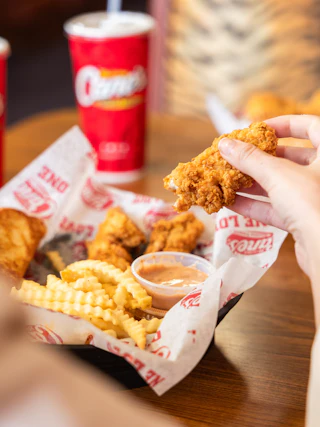Fried Chicken and French Fries At Raising Cane's