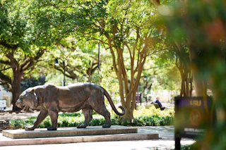 Mike the Tiger Habitat statue