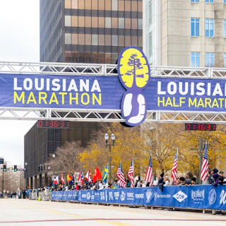 Louisiana Marathon finish line 2025